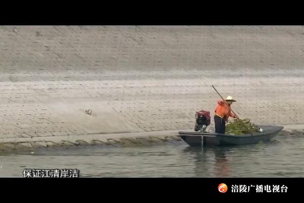 三峡库区水位持续下降 环卫部门加强回水区清漂