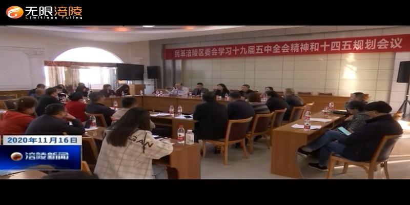民革涪陵区委会学习中共十九届五中全会精神和“十四五”规划