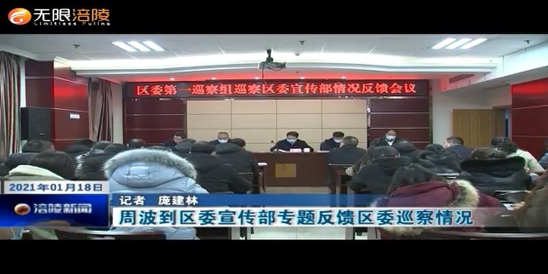 周波到区委宣传部专题反馈区委巡察情况