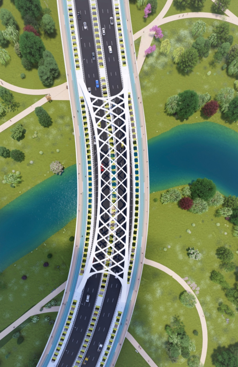 一跨过河!成都未来科技城跨绛溪河大桥进入关键阶段