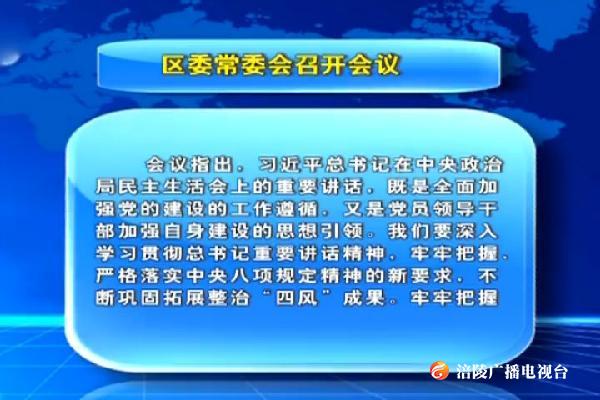 区委常委会召开会议