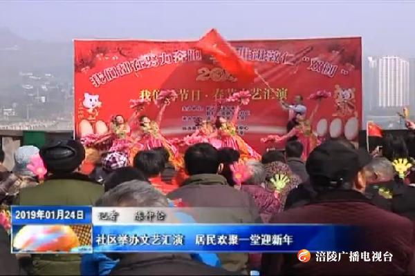 社区举办文艺汇演  居民欢聚一堂迎新年
