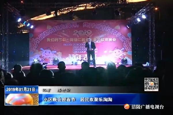 小区晚会迎春节  居民欢聚乐淘淘