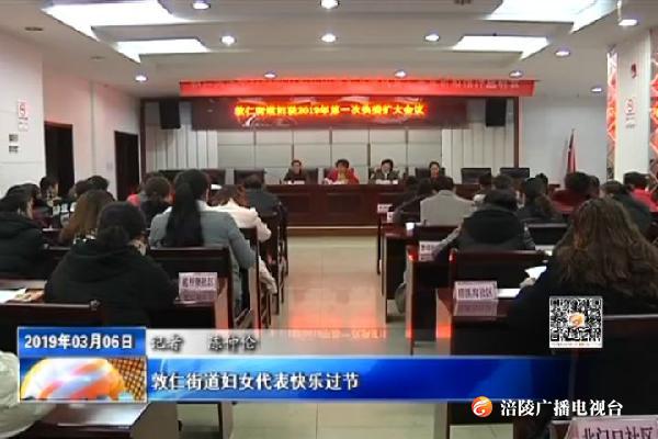 敦仁街道妇女代表快乐过节