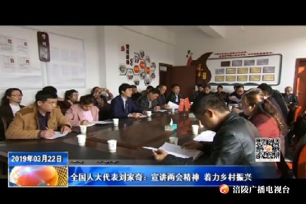 全国人大代表刘家奇：宣讲两会精神 着力乡村振兴