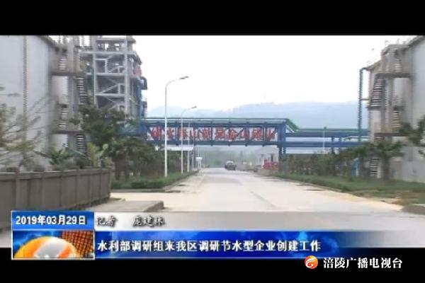 水利部调研组来我区调研节水型企业创建工作