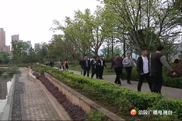 温州市人大来人考察我区“两江四岸”滨江景观带建设管理工作