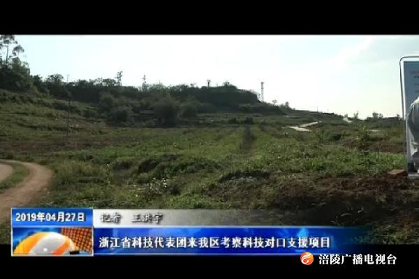 浙江省科技代表团来我区考察科技对口支援项目