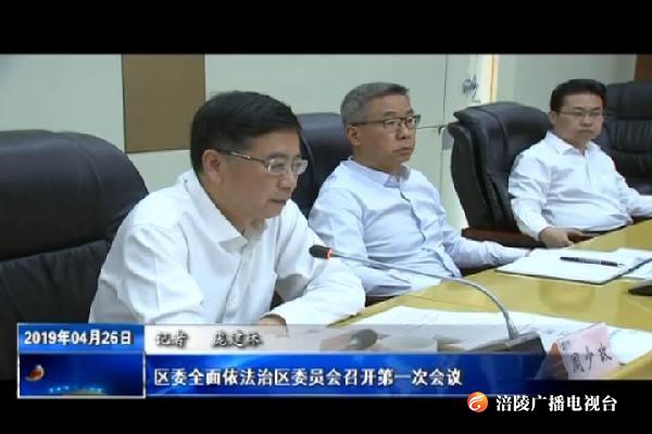 区委全面依法治区委员会召开第一次会议