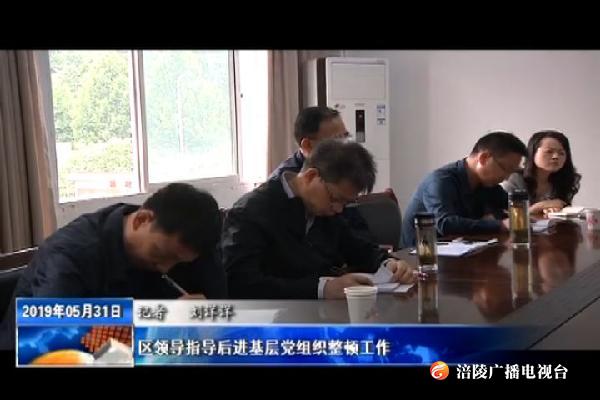 区领导指导后进基层党组织整顿工作