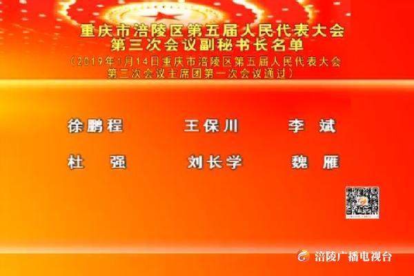 重庆市涪陵区第五届人民代表大会第三次会议副秘书长名单