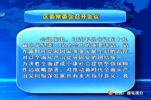 区委常委会召开会议