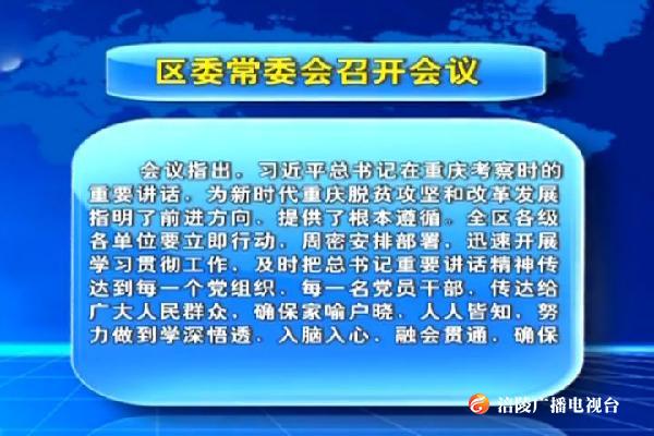 区委常委会召开会议