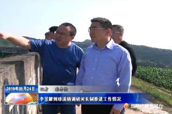 李景耀到珍溪镇调研河长制推进工作情况