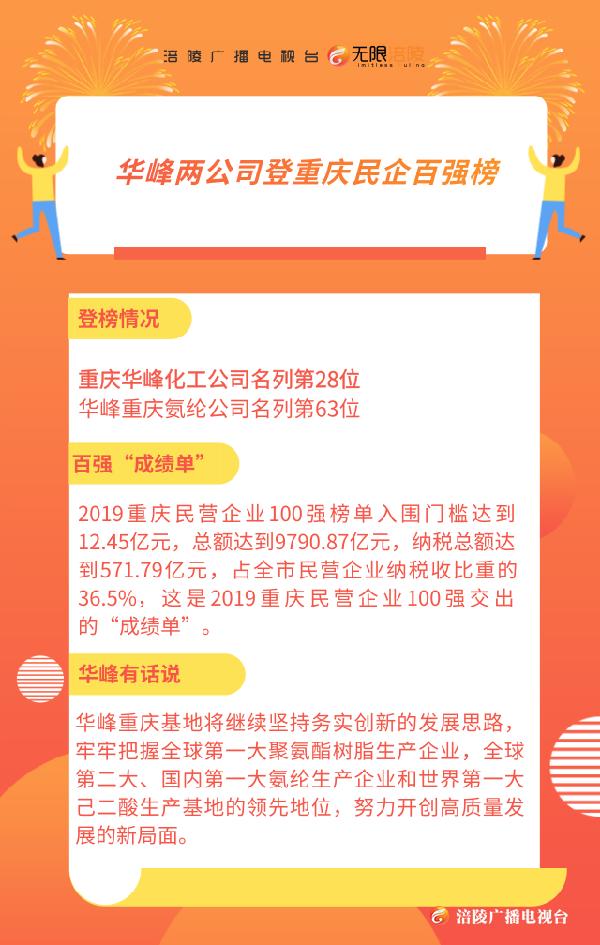 重庆民企百强榜：“华峰双雄”当仁不让！