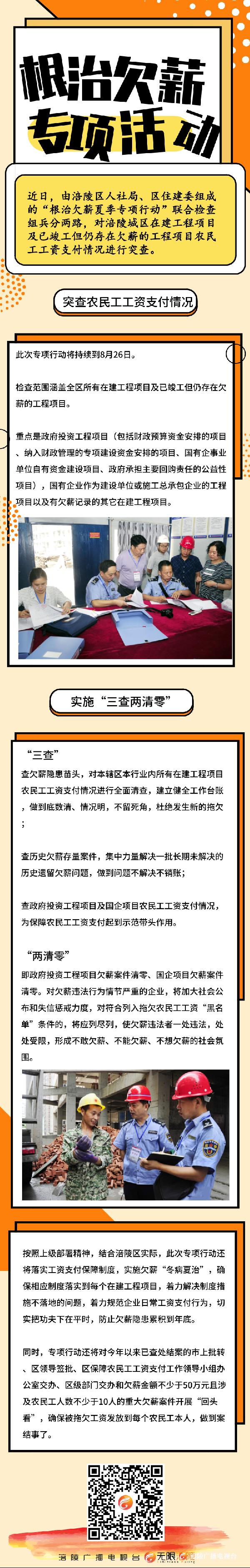 专为农民工讨工资！涪陵开展根治欠薪夏季专项行动