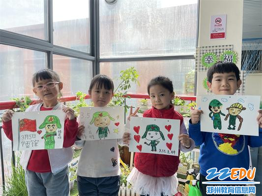 7幼儿绘画雷锋纪念日宣传海报