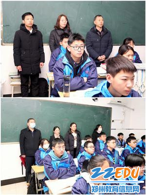 6学校纪委书记郭中喜和任课老师一起走进教室参加开学典礼_副本_副本