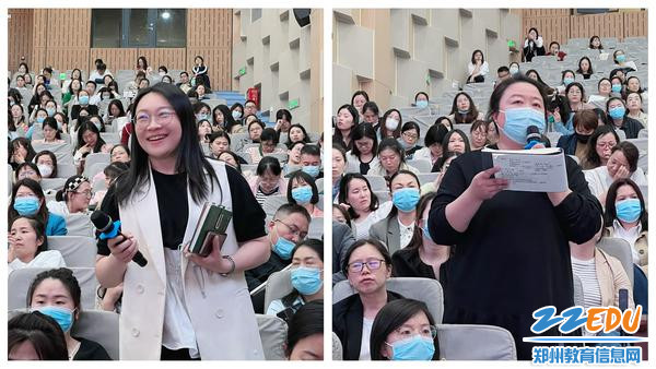 5.与会教师就单元学历案的编写与使用现场提问