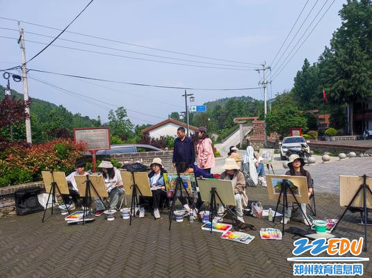 4副校长张继波赴写生基地看望师生
