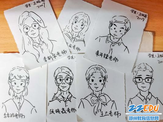 1.王昭茜同学为老师们绘制的Q版头像 1.王昭茜同学为老师们绘制的Q版头像
