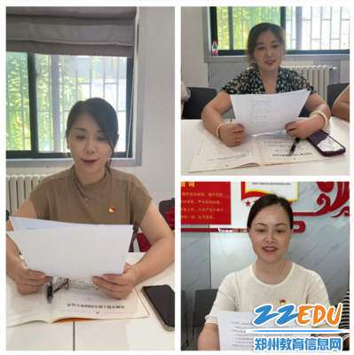 4.保教主任王向青、保健主任李莹、后勤主任谭新亚谈新学习工作