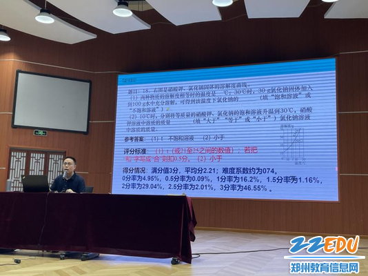 正高级化学教师王海老师做汇报