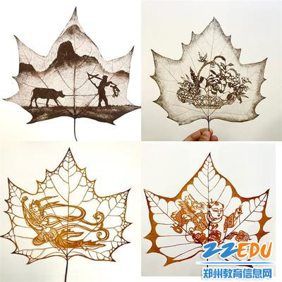 5非遗校本课程-叶雕艺术作品