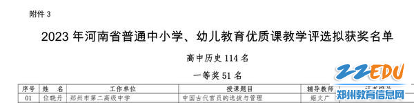 位晓丹老师荣获一等奖