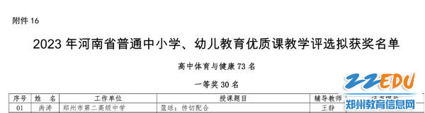 尚涛老师荣获一等奖